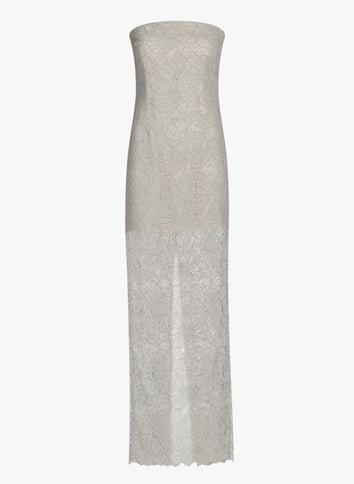 Strapless lace dress ROTATE Grey